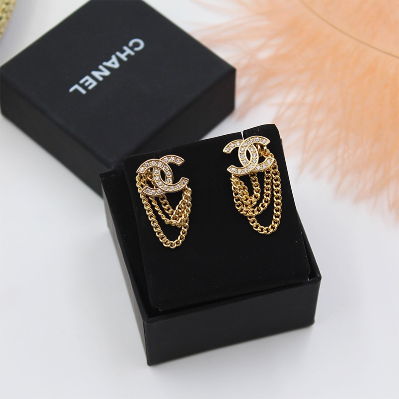 chanel earrings real gold