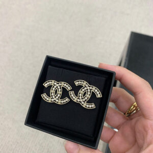 CHANEL Gold Plated Earrings