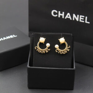 CHANEL Gold Plated Earrings